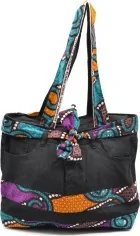 Sac à main africain en Jeans et wax