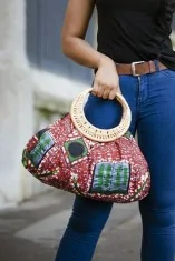 Sac à main africain en tissu Wax