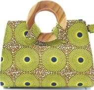 Tote Bag en tissu Wax 100% coton rouge et bleu