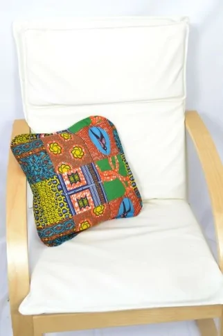 Taie de coussin multicolore en wax Taie de coussin multicolore en wax