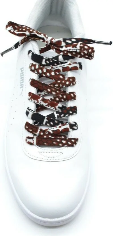 Paire de lacets en tissu wax