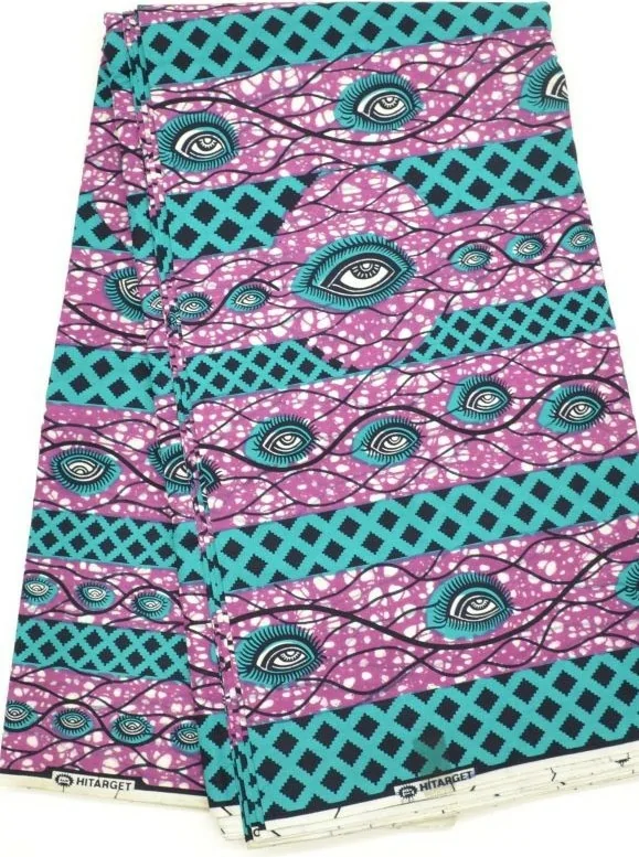 Tissu Wax avec motifs l'oeil - PREMIUM