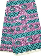 Tissu Wax avec motifs l'oeil - PREMIUM