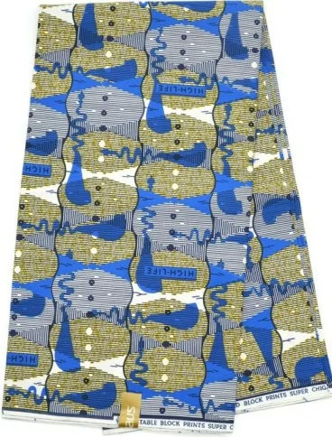 Tissu multicolore Wax au Mètre - PREMIUM