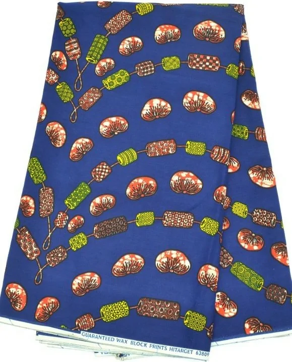 Tissu Wax multicolore vendu au Mètre - PREMIUM