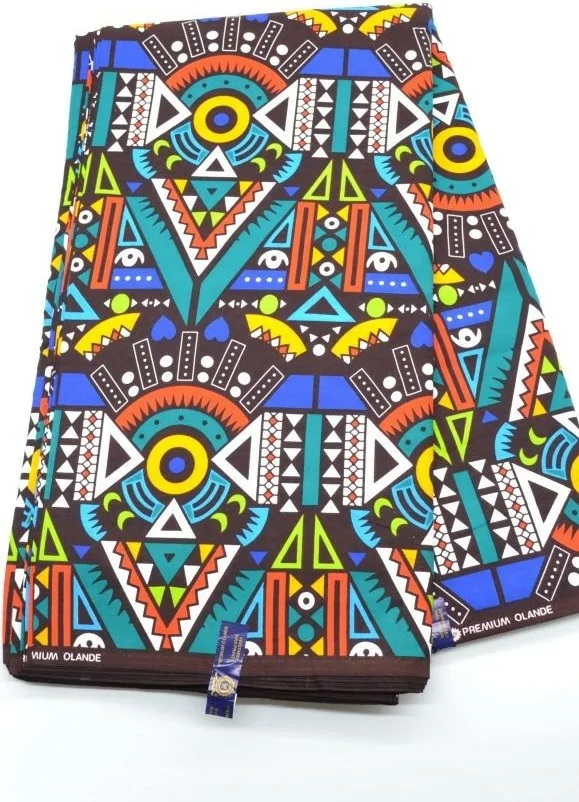 Tissu Wax multicolore vendu au mètre - PREMIUM