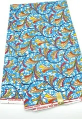 Tissu wax jaune et vert au Mètre - STANDARD