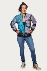 Veste Bombers en tissu Wax - FEMME