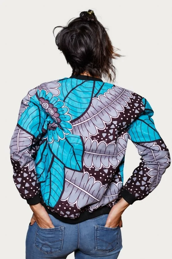 Veste Bombers en tissu Wax - FEMME