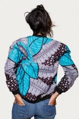 Veste Bombers en tissu Wax - FEMME