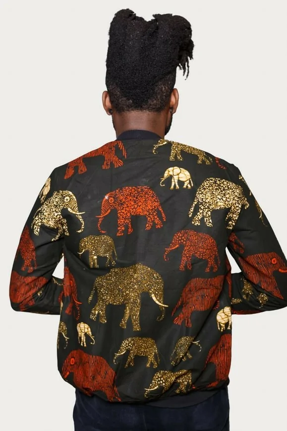 Veste Bombers en tissu Wax - HOMME