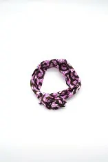 Bandeau en tissu wax violet (avec fil aluminium)