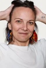 Boucles d'oreilles rouge et jaune en tissu wax