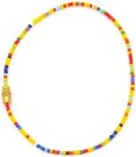 Bracelet de perles multicolores pour cheville