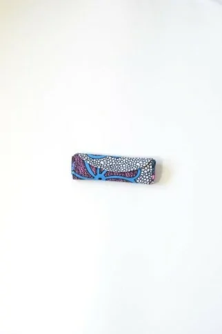 Tote Bag bleu, gris et rose en tissu Wax