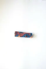 Tote Bag bleu et orange en tissu Wax