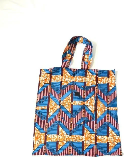 Tote bag formes géométriques en tissu wax