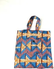 Tote bag formes géométriques en tissu wax