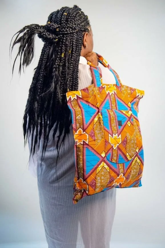 Tote Bag de grande taille en tissu Wax