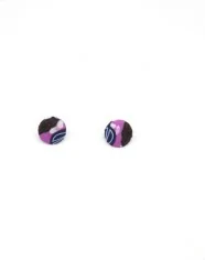 Boucles d'oreilles légères en tissu wax violettes