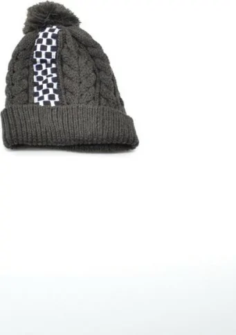 Bonnet customisé avec tissu wax damier noir et blanc