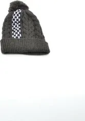 Bonnet customisé avec tissu wax damier noir et blanc