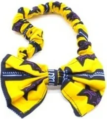 Bandeau jaune en tissu wax pour enfant