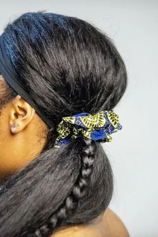 Chouchou flexible en tissu Wax