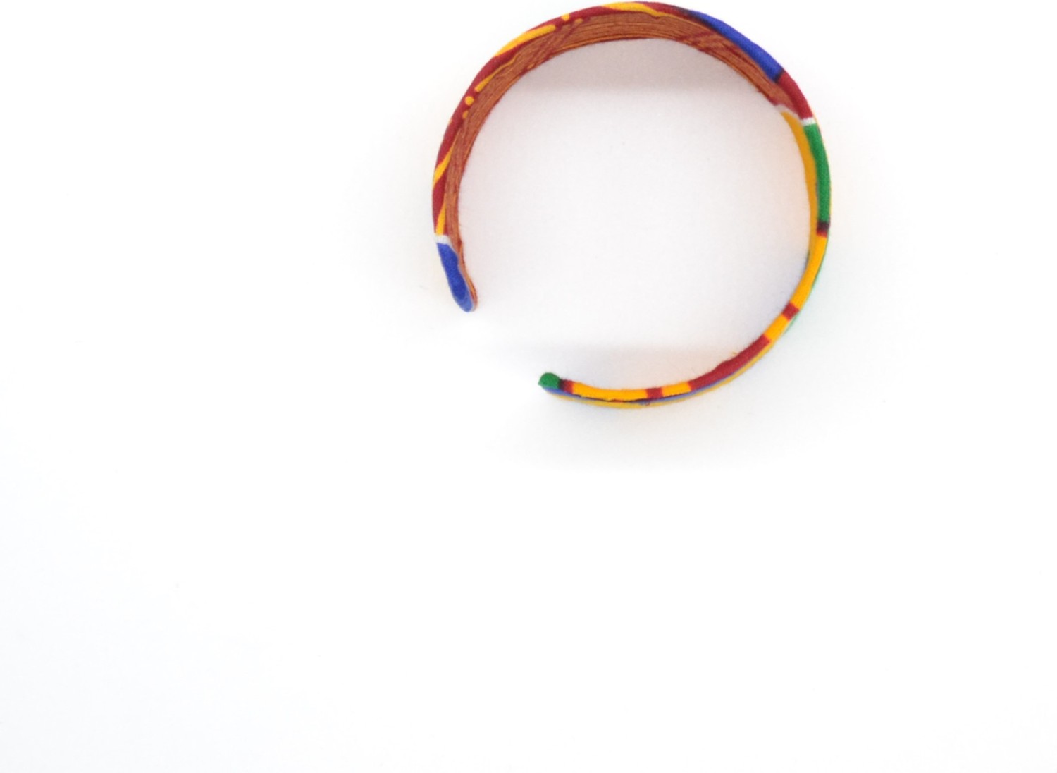 Bracelet manchette en wax multicolore