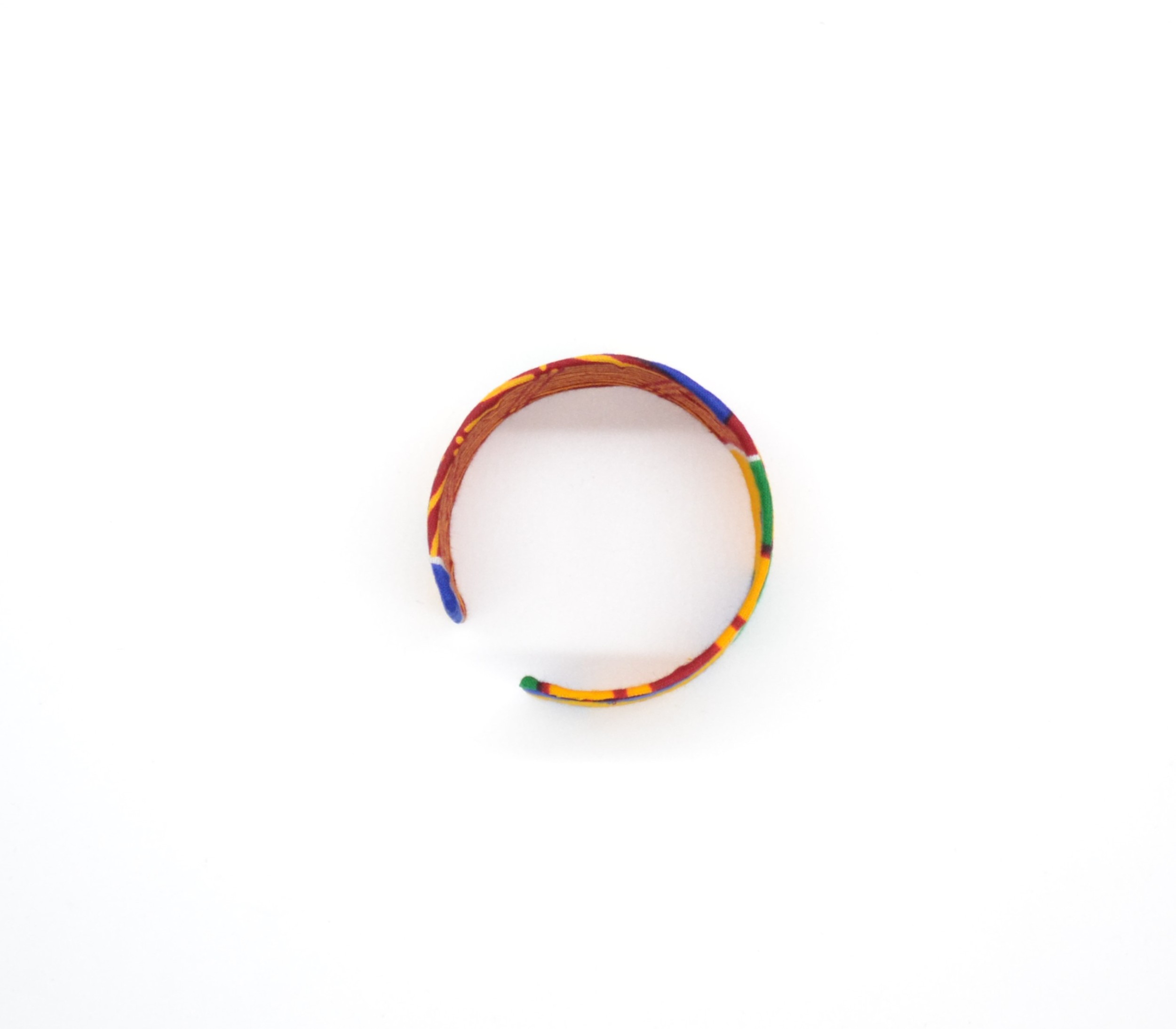 Bracelet manchette en wax multicolore
