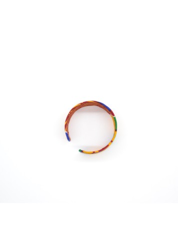 Bracelet manchette en wax multicolore
