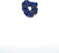 Chouchou bleu en tissu wax