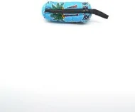 Mini trousse en tissu wax bleu avec palmier