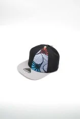 Casquette blanche et grise customisée avec tissu wax