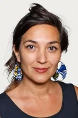 Boucles d'oreilles créoles bleue, jaune et blanche