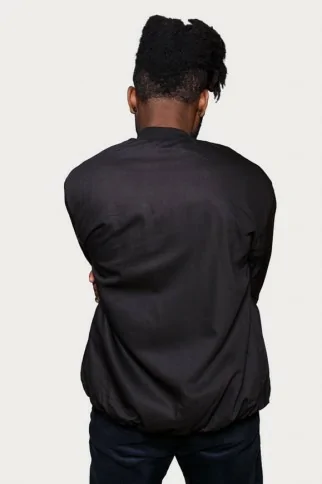 Veste bombers réversible en tissu wax vert, bleu et rouge