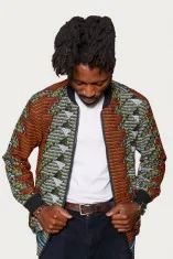 Veste bombers réversible orange et grise