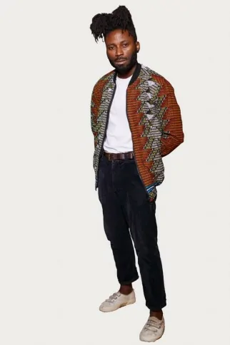 Veste bombers réversible orange et grise