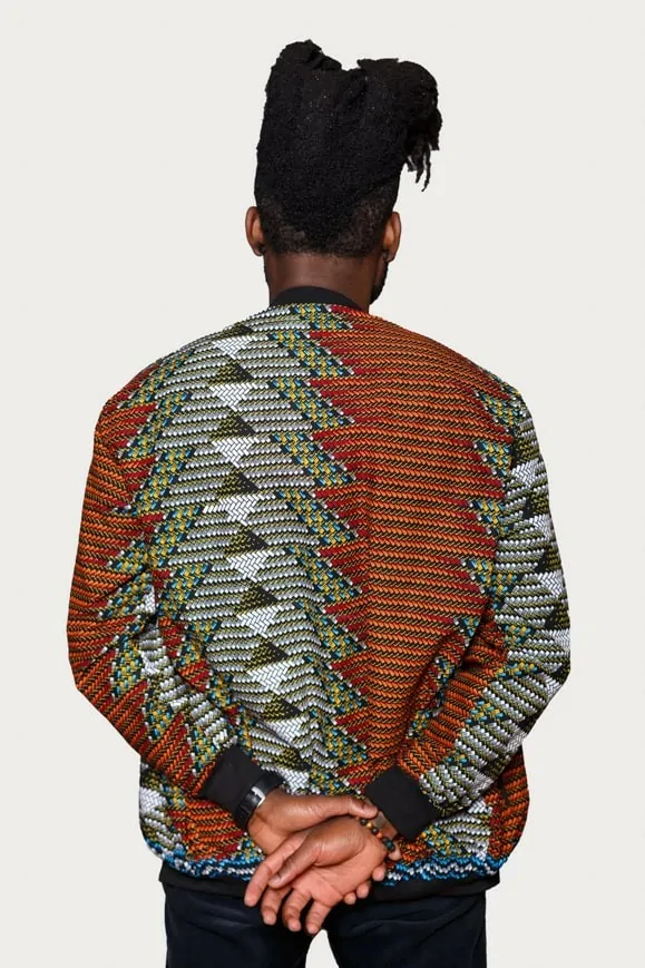 Veste bombers réversible orange et grise