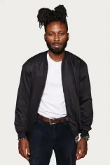 Veste bombers réversible orange et grise