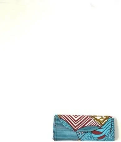 Sac Tote bag en tissu wax bleu et marron