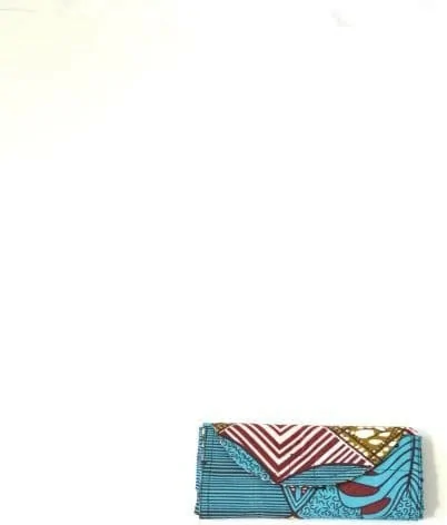 Sac Tote bag en tissu wax bleu et marron