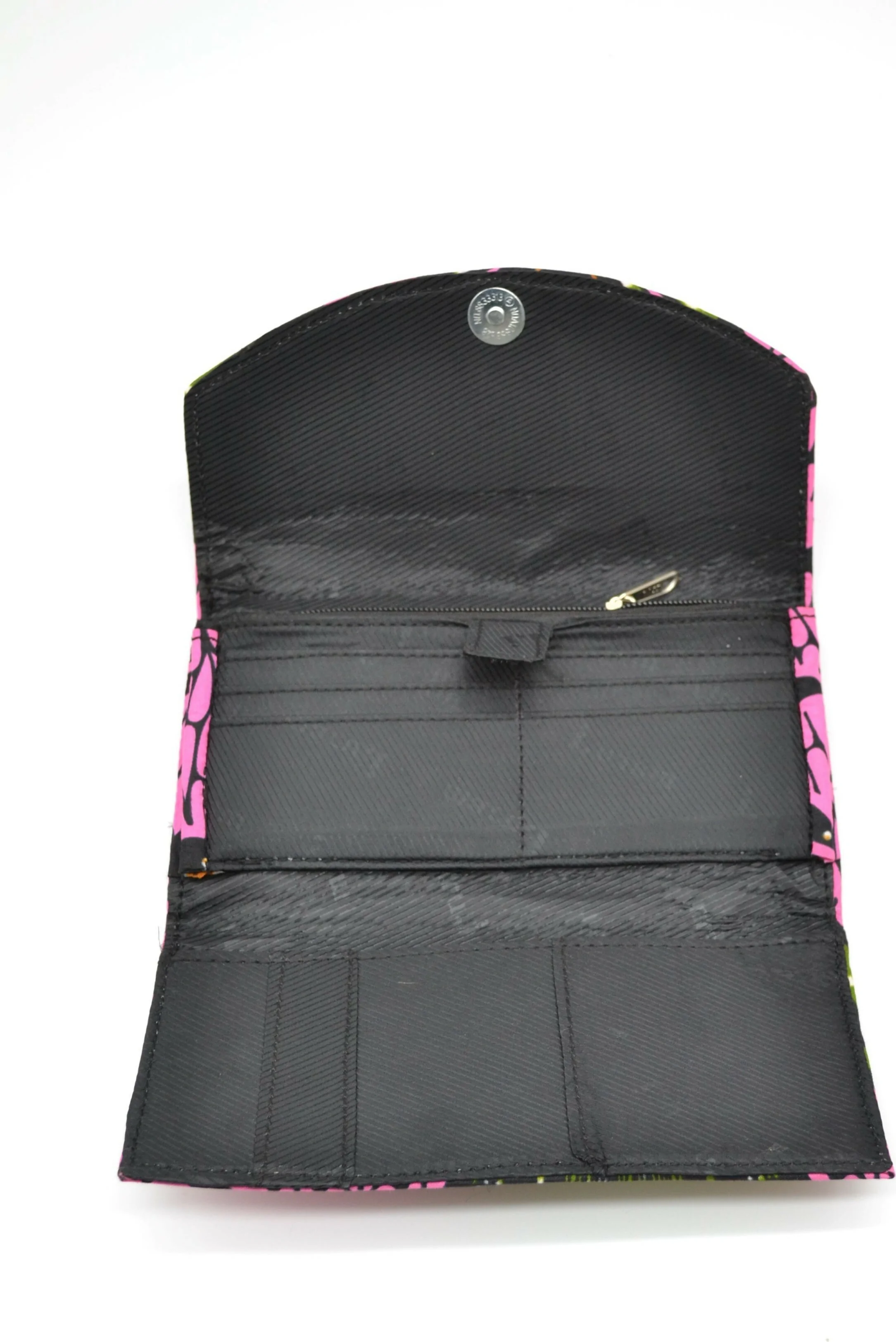 Portefeuille en tissu wax rose