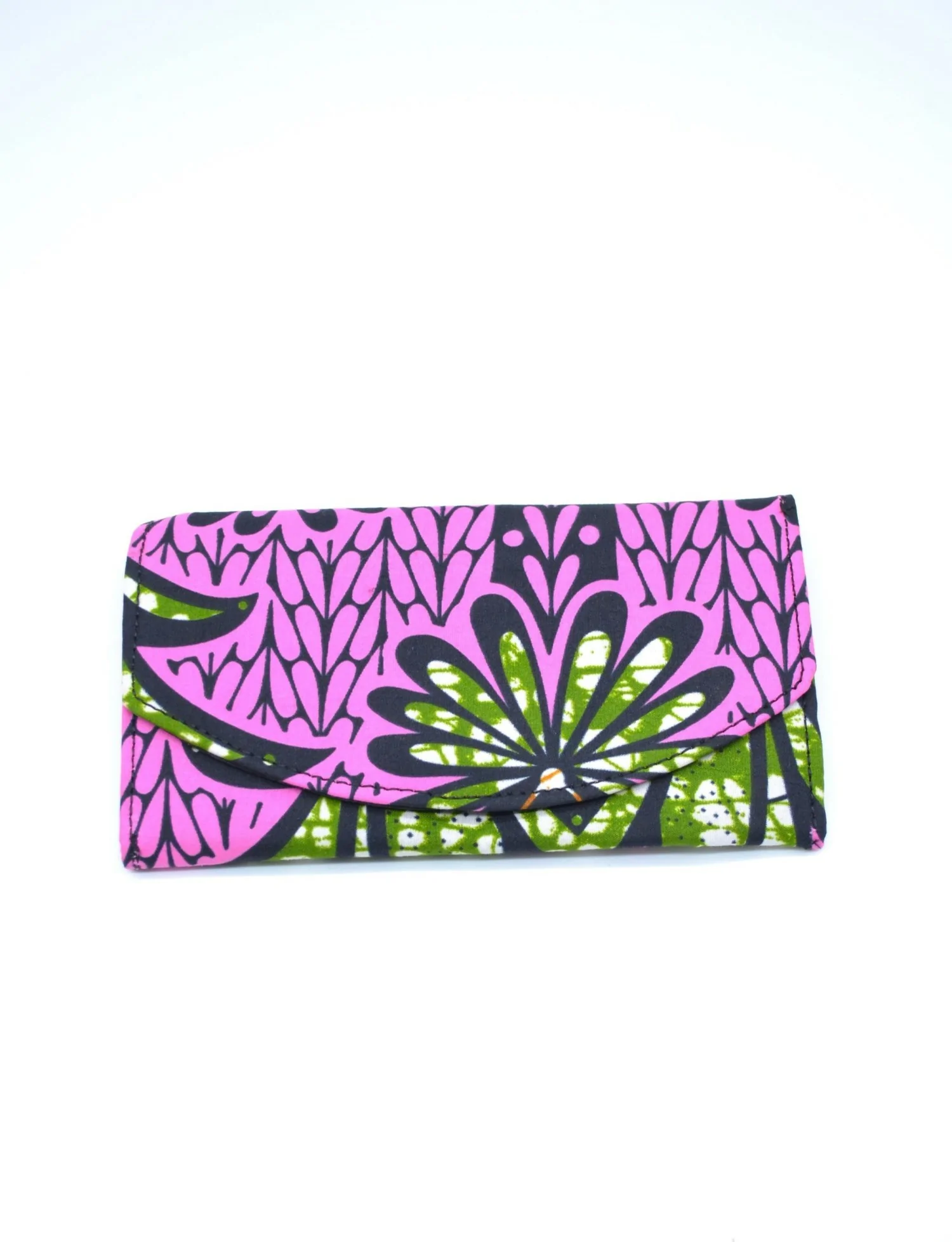 Portefeuille en tissu wax rose Portefeuille en tissu wax rose