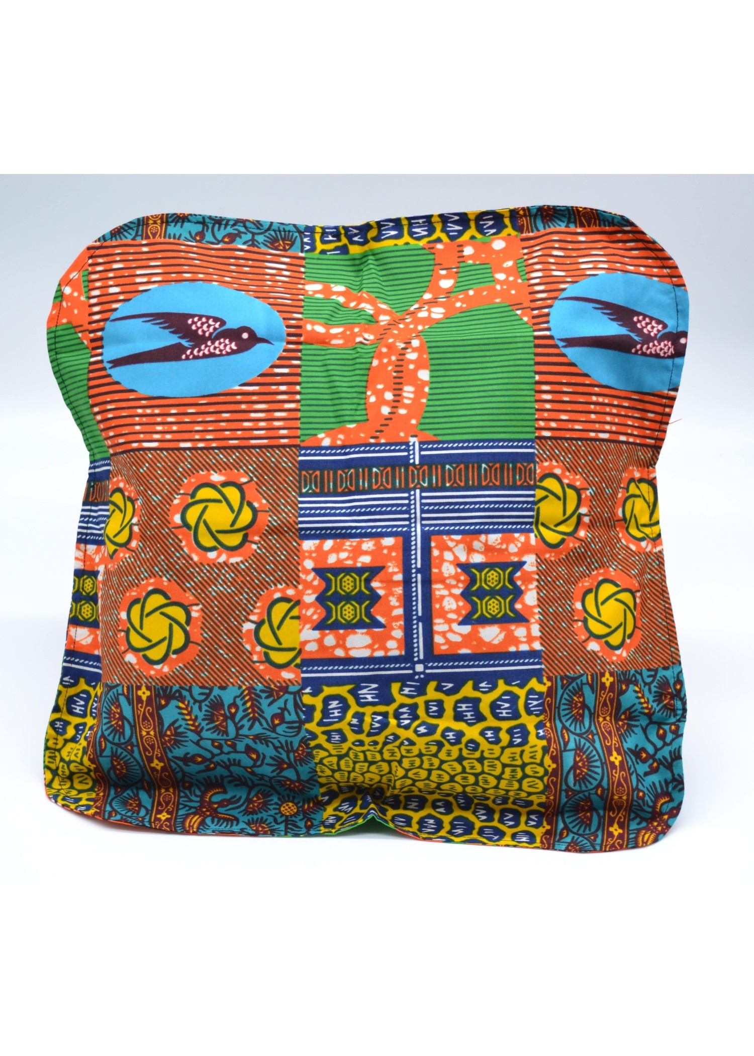 Taie de coussin multicolore en wax Taie de coussin multicolore en wax