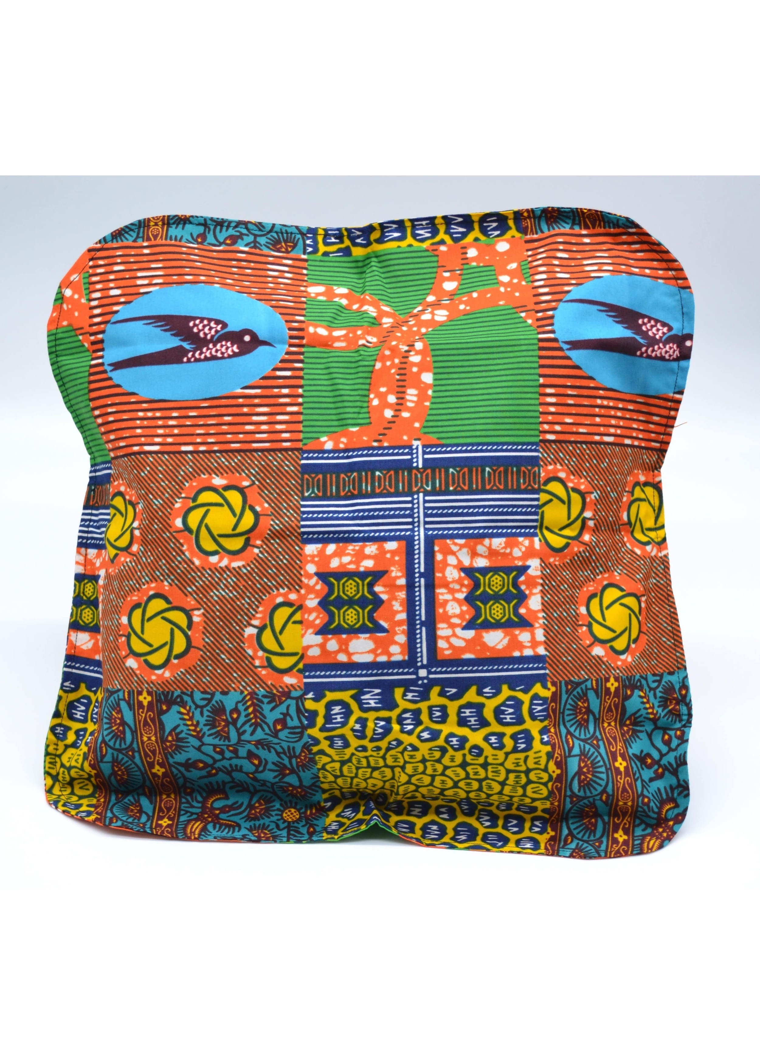 Taie de coussin multicolore en wax Taie de coussin multicolore en wax
