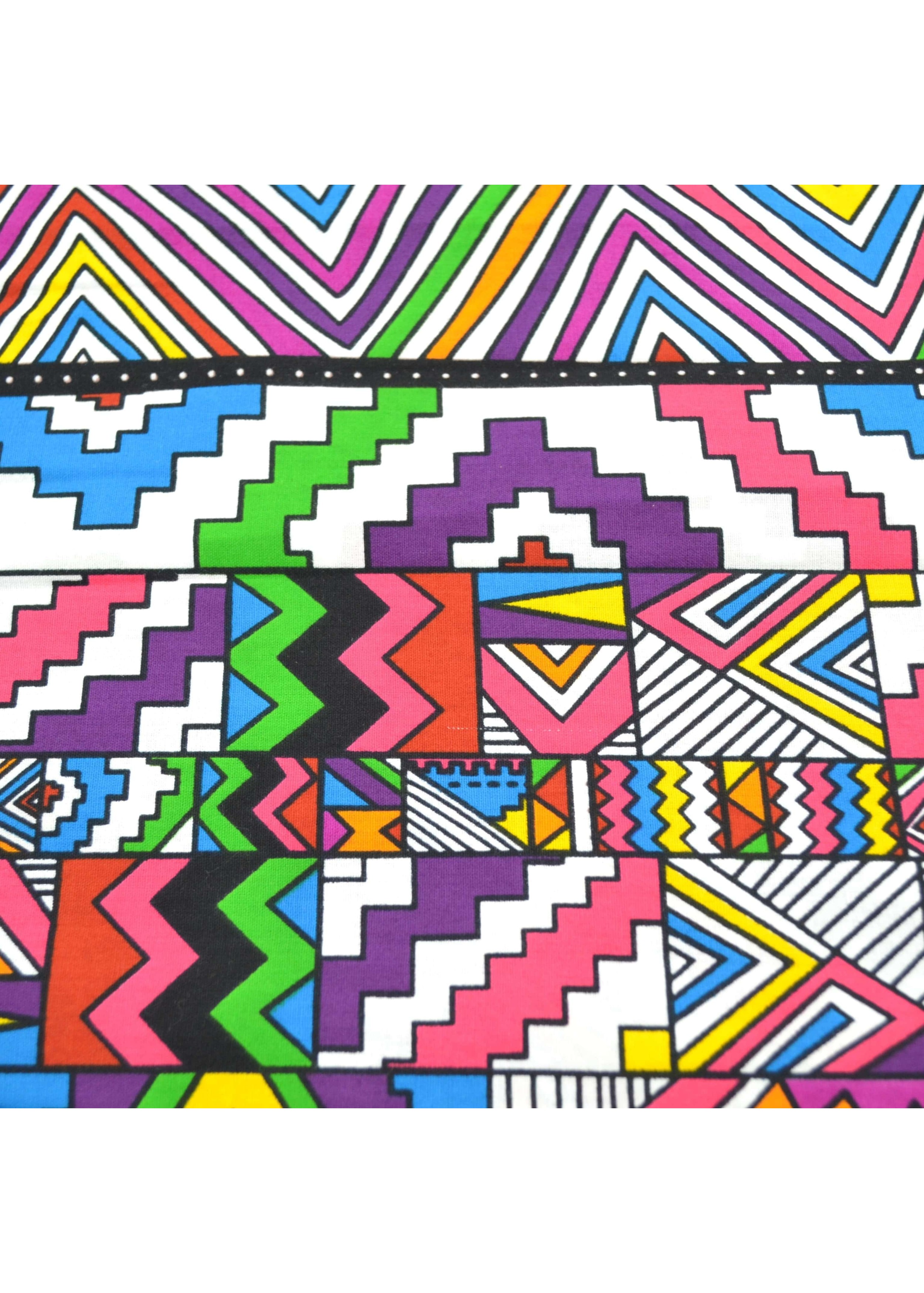 Tissu Wax formes géométriques au mètre - PREMIUM