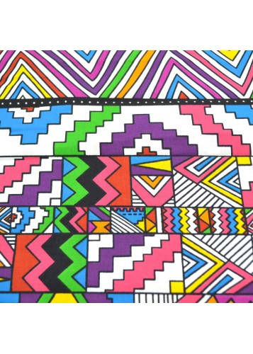 Tissu Wax formes géométriques au mètre - PREMIUM