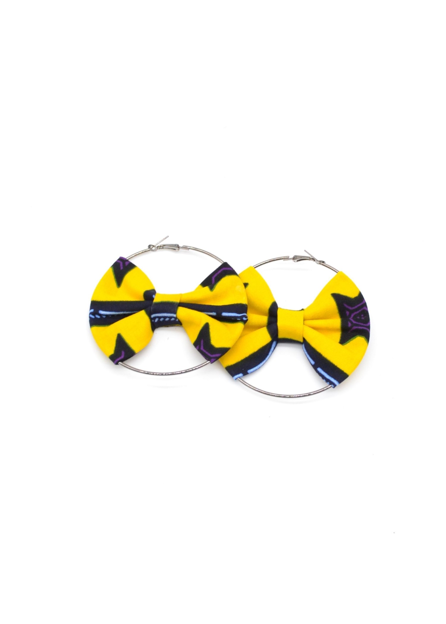 Boucles Créoles jaunes et violettes Boucles Créoles jaunes et violettes