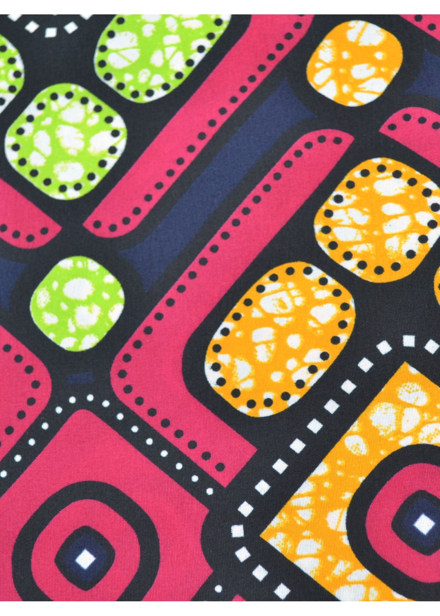 Tissu wax formes géométriques au Mètre - STANDARD